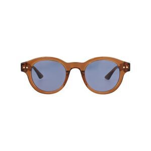 Montblanc Round-Frame Recycled Acetate Sunglasses Brown Mens